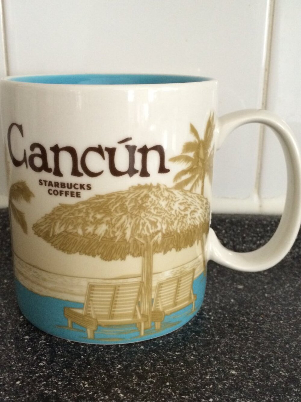 Starbucks Global Icon Series Cancun Mexico 2016 Coffee Mug Collectible 16 oz
